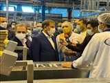 بازدید معاون اول رئیس جمهور و استاندار تهران از کارخانه تولید محصولات لبنی در اسلامشهر