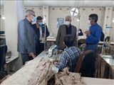 بازدید معاون برنامه ریزی و توسعه فرمانداری بهارستان از یک واحد تولیدی