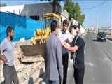 بازدید فرماندار رباط کریم از روند اتمام لوله گذاری فاضلاب و آماده سازی جاده سفیدار شتر خوار