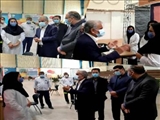 بازدید شهردار باقرشهر و معاون اداری مالی از مرکز واکسیناسیون کووید-۱۹ 