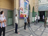 رعایت شیوه نامه های بهداشتی در شعب اخذ رای در شهرستان ری