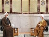 دیدار رئیس قوه قضائیه با آیت الله جوادی آملی در محله احمدآباد دماوند