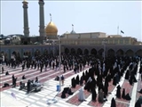 اقامه نماز ظهر تاسوعا در حرم حضرت عبدالعظیم (ع)