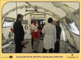 بازدید فرماندار شهرستان بهارستان از مراحل استقرار بیمارستان صحرایی 