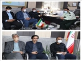 دیدار رئیس و اعضای شورای شهر و سرپرست شهرداری با رئیس کلانتری 12 فرون آباد