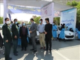 بازدید فرماندار بهارستان از مرکز واکسیناسیون خودرویی