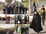 اهالی شهر کهریزک در کاروان جاماندگان اربعین حسینی، حرم تا حرم را پیمودند