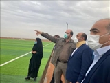 بازدید استاندار تهران از استادیوم شهرستان پیشوا/ مشکل راه دسترسی و انشعبات استادیوم مرتفع می شود