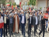 راهپیمایی روز جهانی قدس در شهرستان پاکدشت برگزار شد