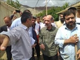 حضور وزیر نیرو در مناطق سیل زده شهرستان فیروزکوه