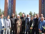 گلباران مزار شهدای گمنام قرچک با حضور استاندار تهران 