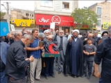 راهپیمایی مردم ولایتمدار شهرستان قدس در پی محکومیت اهانت به قرآن کریم 