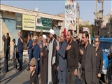 مراسم راهپیمایی جاماندگان حسینی در شهر فرون آباد برگزار شد