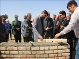 آیین خشت گذاری مدرسه ۹ کلاسه شهدای پالایشگاه تهران در روستای گلحصار بخش کهریزک