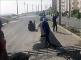 اجرای لکه گیری آسفالت معابر فاز ۹ توسط شهرداری پردیس