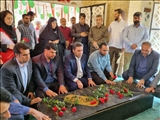 مزار شهدای گمنام شهر فرون آباد گلباران شد