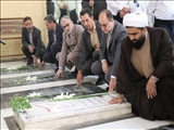برگزاری آئین غبارروبی و عطر افشانی گلزار مطهر شهدای شهرستان قدس