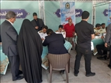 برپایی میز خدمت فرماندهی انتظامی تهران بزرگ در محل برگزاری نماز جمعه تهران