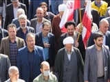 حضور شهردار و کارکنان شهرداری قرچک در تجمع محکومیت کشتار زنان و کودکان فلسطینی 