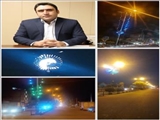 المان های نوری خورشید نما در سطح معابر شهر فرون آباد نصب شد