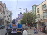 رفع مشکل روشنایی خیابان معراج فرون آباد