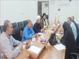 دیدار رئیس و اعضای شورای شهر فرون آباد با نماینده بنیاد برکت در شهرستان پاکدشت