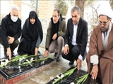 گلزار مطهر شهدای شهر دماوند گلباران و عطرافشانی شد