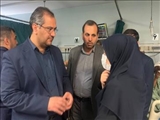 گزارش تصویری/بازدید شبانه فرماندار و شهردار از بیمارستان و سازمان آتش نشانی قرچک