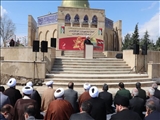 برگزاری اجتماع مردم شهید‌پرور شهرستان قدس در پی محکومیت جنایات بیمارستان شفا و دفاع از مردم مظلوم غزه