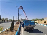 روشنایی بلوار شهید سلیمانی شهر فرون آباد تأمین شد