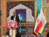 حضور استاندار تهران در مراسم اهتزاز پرچم حرم رضوی در مجموعه فرهنگی  عباس آباد