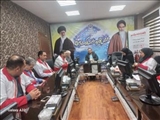 دیدار فرماندار رباط کریم با رئیس و داوطلبین هلال احمر