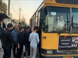 خدمات رسانی سازمان حمل ونقل شهرداری قرچک به عزاداران تشییع پیکر شهدای خدمت