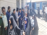 آیین استقبال از زائران هرمزگانی حرم مطهر امام راحل در ایستگاه قطار چهاردانگه برگزار شد