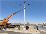 روشنایی اصلاح هندسی تقاطع بلوار امام خمینی (ره) شهر فرون آباد تأمین شد