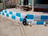اجرای عملیات رنگ آمیزی جداول سطح شهر فرون آباد