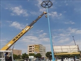 نصب برج نوری توسط شهرداری صفادشت در ابتدای ورودی خیابان مطهری جنوبی
