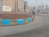 عملیات رنگ آمیزی جداول سطح شهر اجرا شد