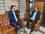 دیدار فرماندار شهرستان با شهردار قدس به مناسبت روز شهردار