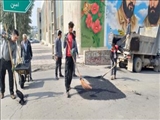 اجرای عملیات گسترده لکه گیری آسفالت معابر شهر فرون آباد