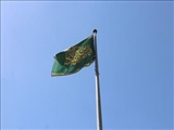برافراشتن پرچم متبرك امام رضا علیه‌السلام در شهرقدس