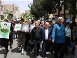 حماسه حضور بهارستانی ها در مراسم تشییع شهدای انتظامی