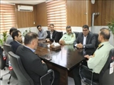 دیدار شهردار و شورای اسلامی شهر صالحیه با فرمانده انتظامی شهرستان بهارستان