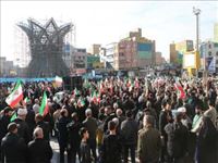 تجمع پرشور مردم شهرقدس در محكومیت اغتشاشگران