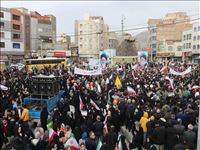 راهپیمایی باشكوه یوم‌الله ۲۲ بهمن در شهرقدس برگزار شد