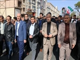 تشییع پیکر شهید مدافع وطن حسین آخوندی در نخستین روز سال جدید در شهرستان بهارستان