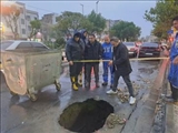 امدادرسانی سازمان آتش‌نشانی شهرداری قدس در پی آبگرفتگی معابر و منازل