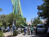 مراسم استقبال و اهتزاز پرچم رضوی در شهرقدس