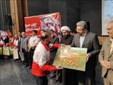 مراسم تقدیر از داوطلبان و امدادگران هلال احمر شهرستان قدس برگزار شد