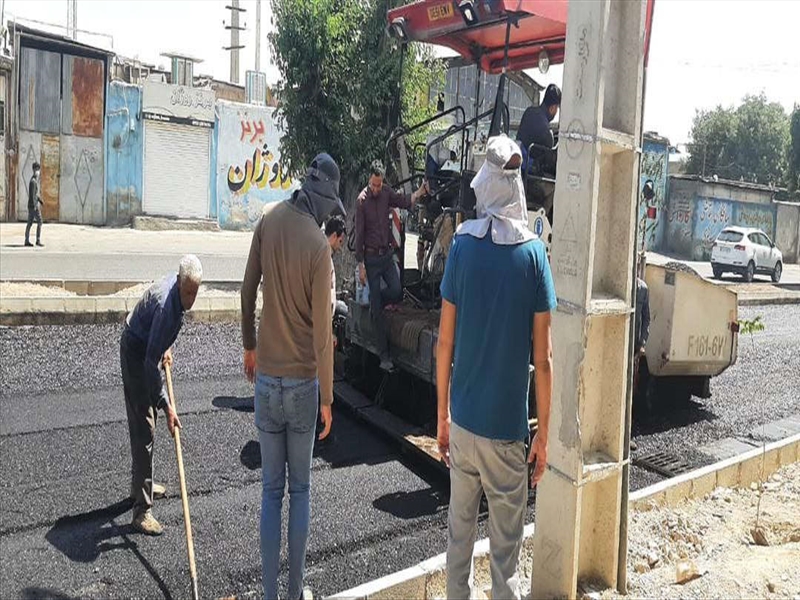 آغاز عملیات آسفالت ریزی و ساماندهی